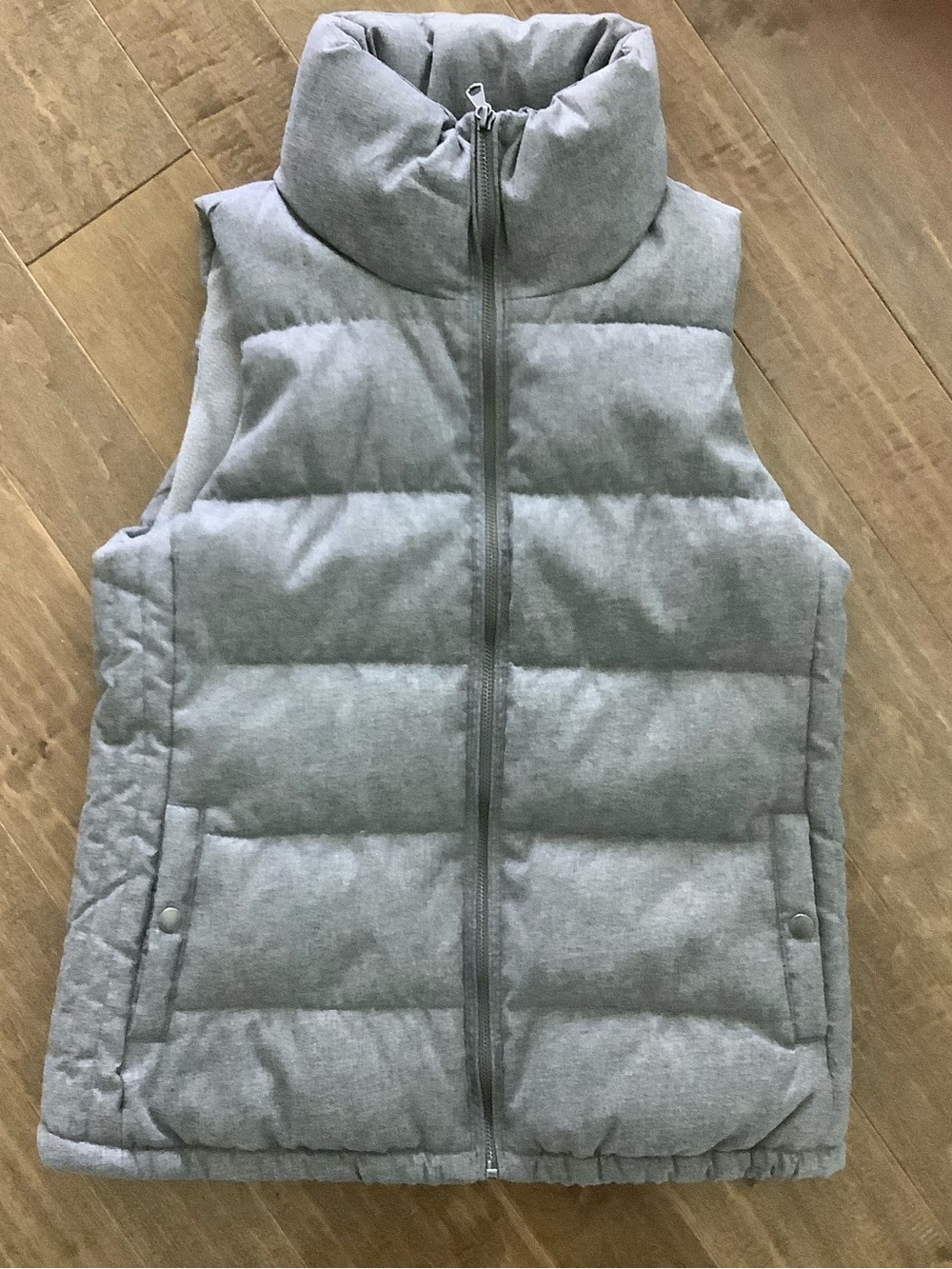 Old Navy Light Gray Fleece-Lined Vest, XS